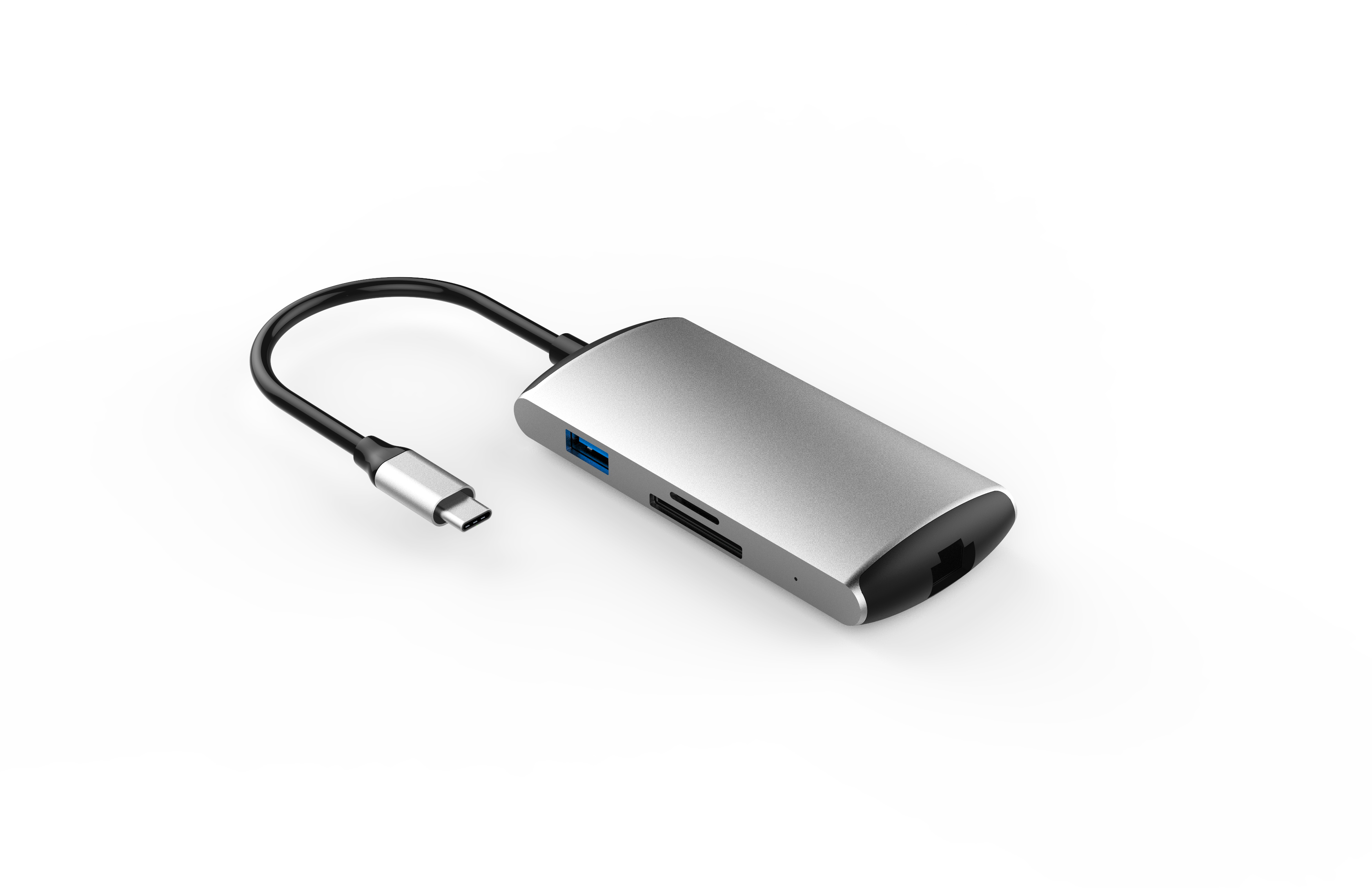 ᐉ USBхаб Qitech 8 в 1 Aluminum TypeC Silver (QTHub6c_sl) • Краща ціна в Києві, Україні