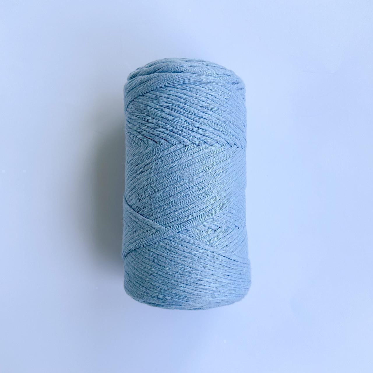 Шпагат хлопчатобумажный Twisted Macrame 3 мм 250 г Голубой №760