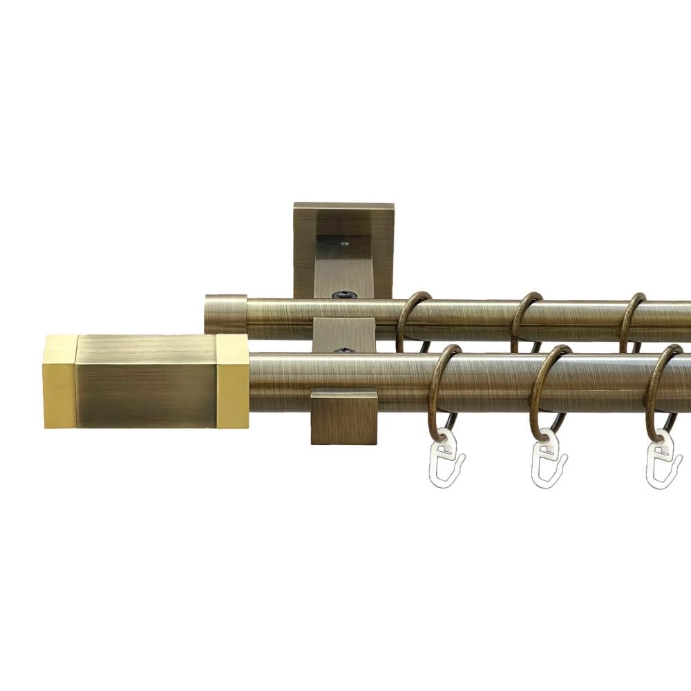 Карниз Orvit Квадро металевий дворядний техно гладка труба кільце металеве 25/19 мм 200 см Антик (00-00025997) - фото 1 Карниз Orvit Квадро металевий дворядний техно гладка труба кільце металеве 25/19 мм 200 см Антик (00-00025997) - фото 1