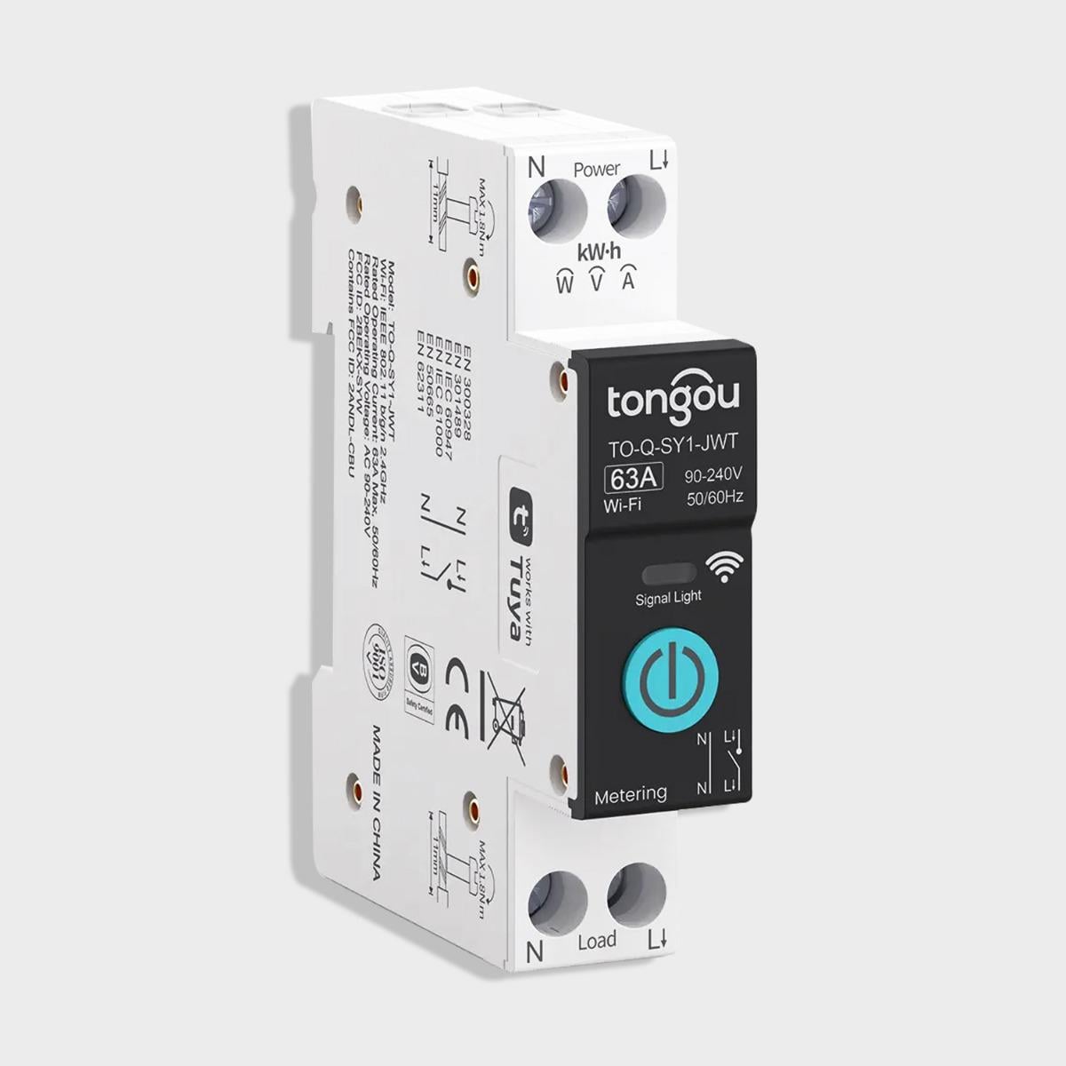 Реле с энергомониторингом Tongou TO-Q-SY1-JWT WiFi Реле с энергомониторингом Tongou TO-Q-SY1-JWT WiFi