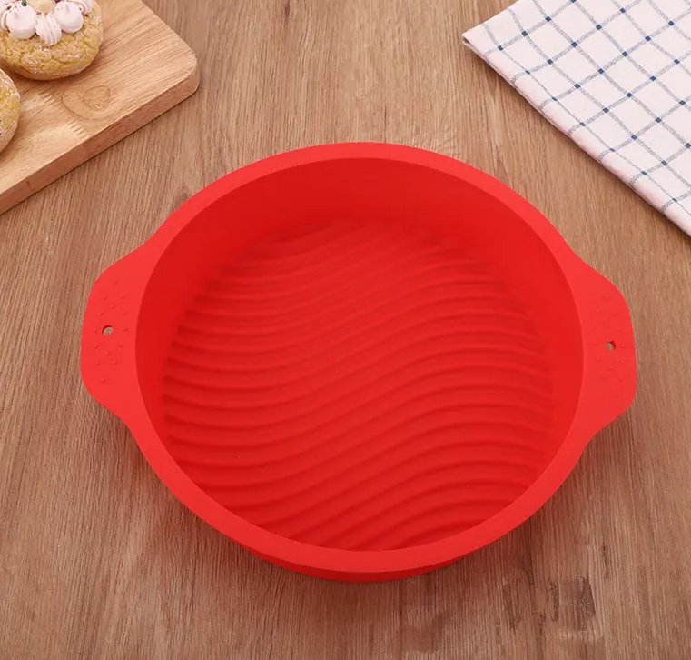 Силиконовая форма для пирогов и тортов круглая с ручками 23 см Красный (SAM-00571R) - фото 7 Силиконовая форма для пирогов и тортов круглая с ручками 23 см Красный (SAM-00571R) - фото 7
