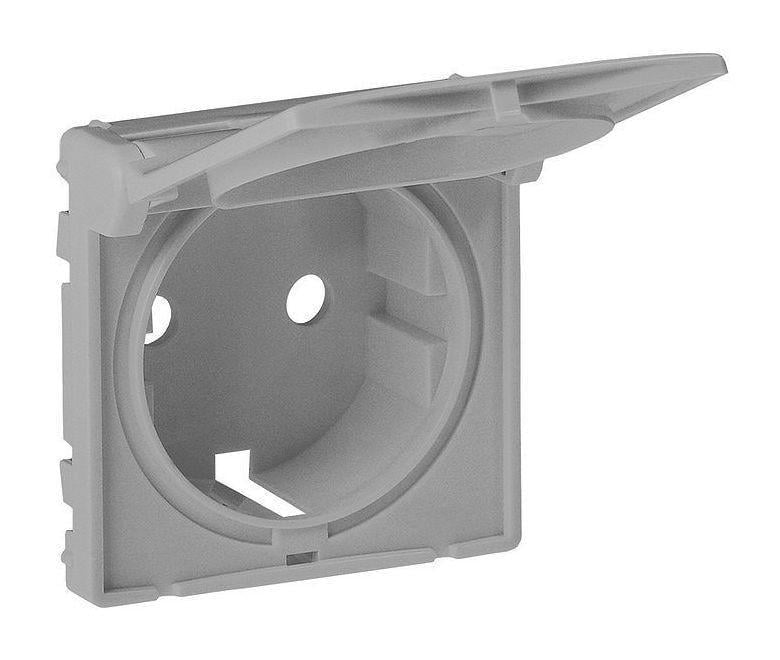 Панель силовой розетки Legrand Valena IN'Matic/Life с крышкой Schuko Алюминий (30309324)