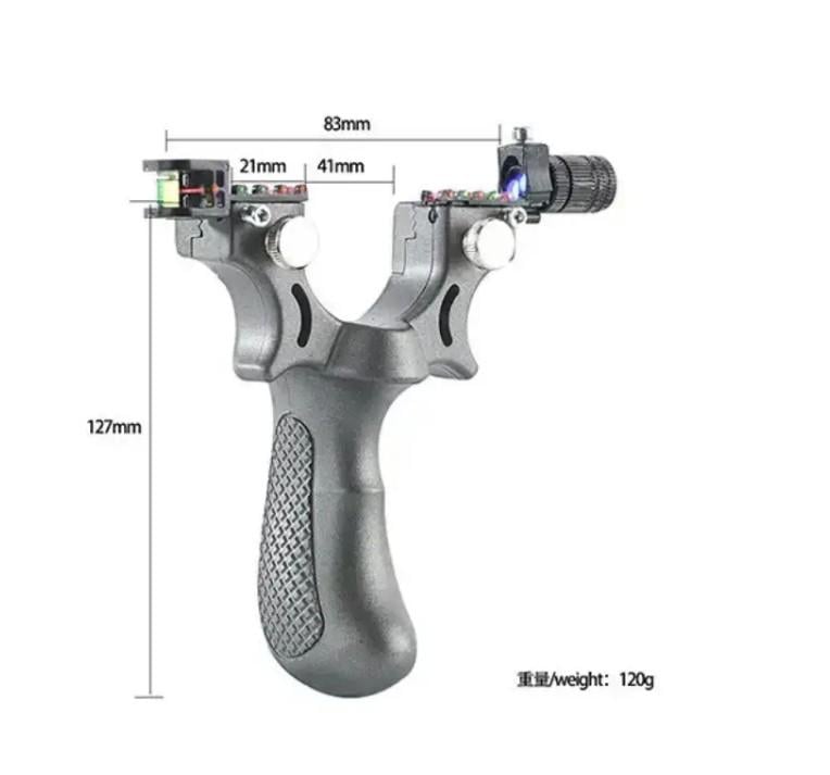 Рогатка мощная спортивная металлическая с лазерным прицелом и керамическими шариками - фото 4 Рогатка мощная спортивная металлическая с лазерным прицелом и керамическими шариками - фото 4