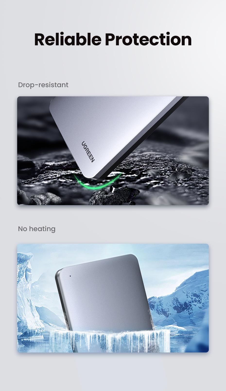 Кишеня зовнішня Ugreen 2.5 USB-C 0.5 м (70499) - фото 3 Кишеня зовнішня Ugreen 2.5 USB-C 0.5 м (70499) - фото 3