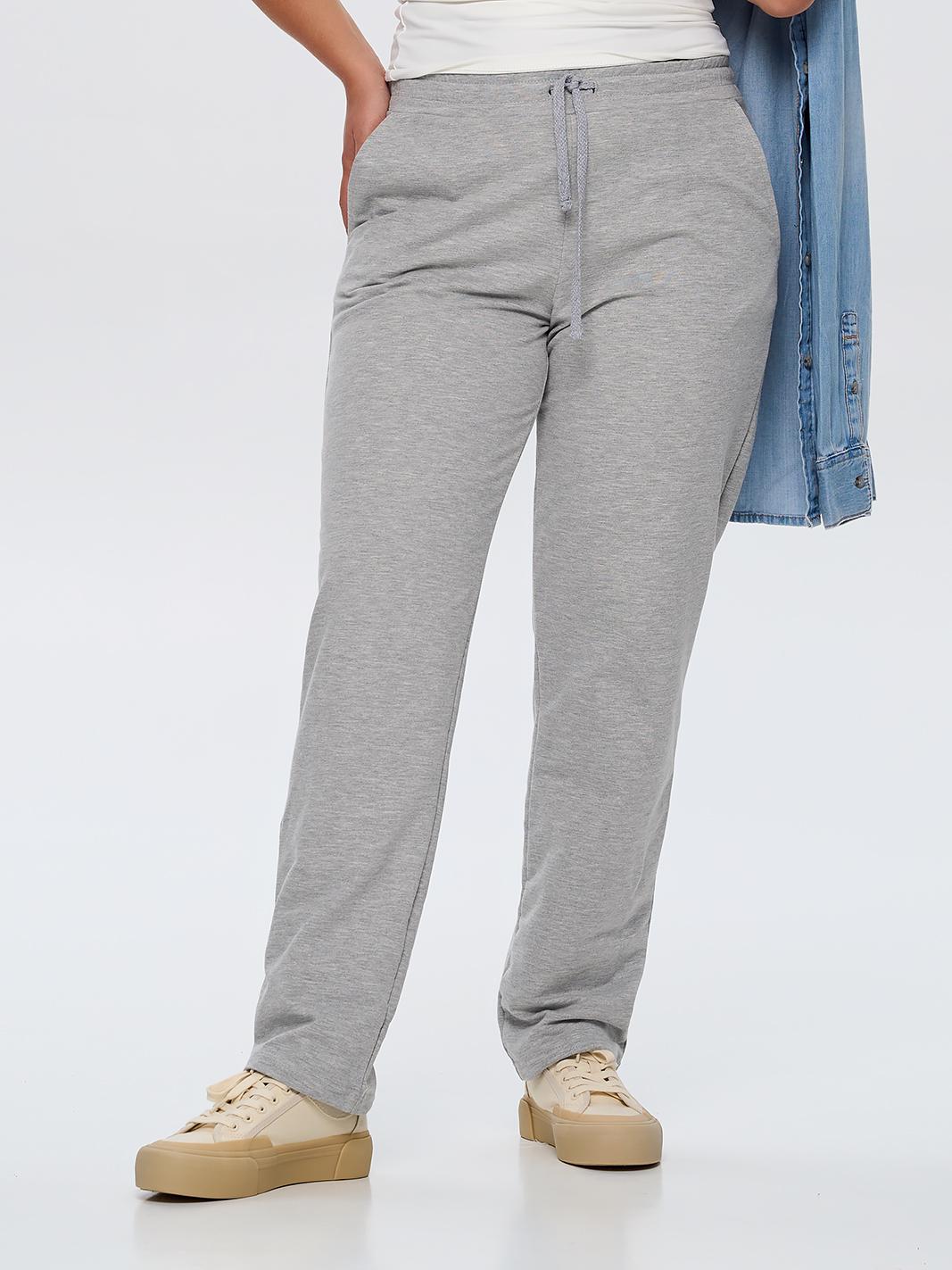 Штаны женские больших размеров ROZA 220505 5XL Серый меланж (4824005744686)