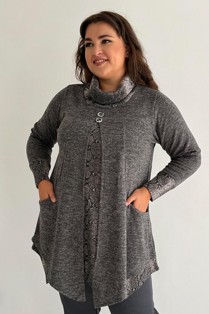 Туніка жіноча PANNI Дана р. 56-58 Сірий (Р2508252268)