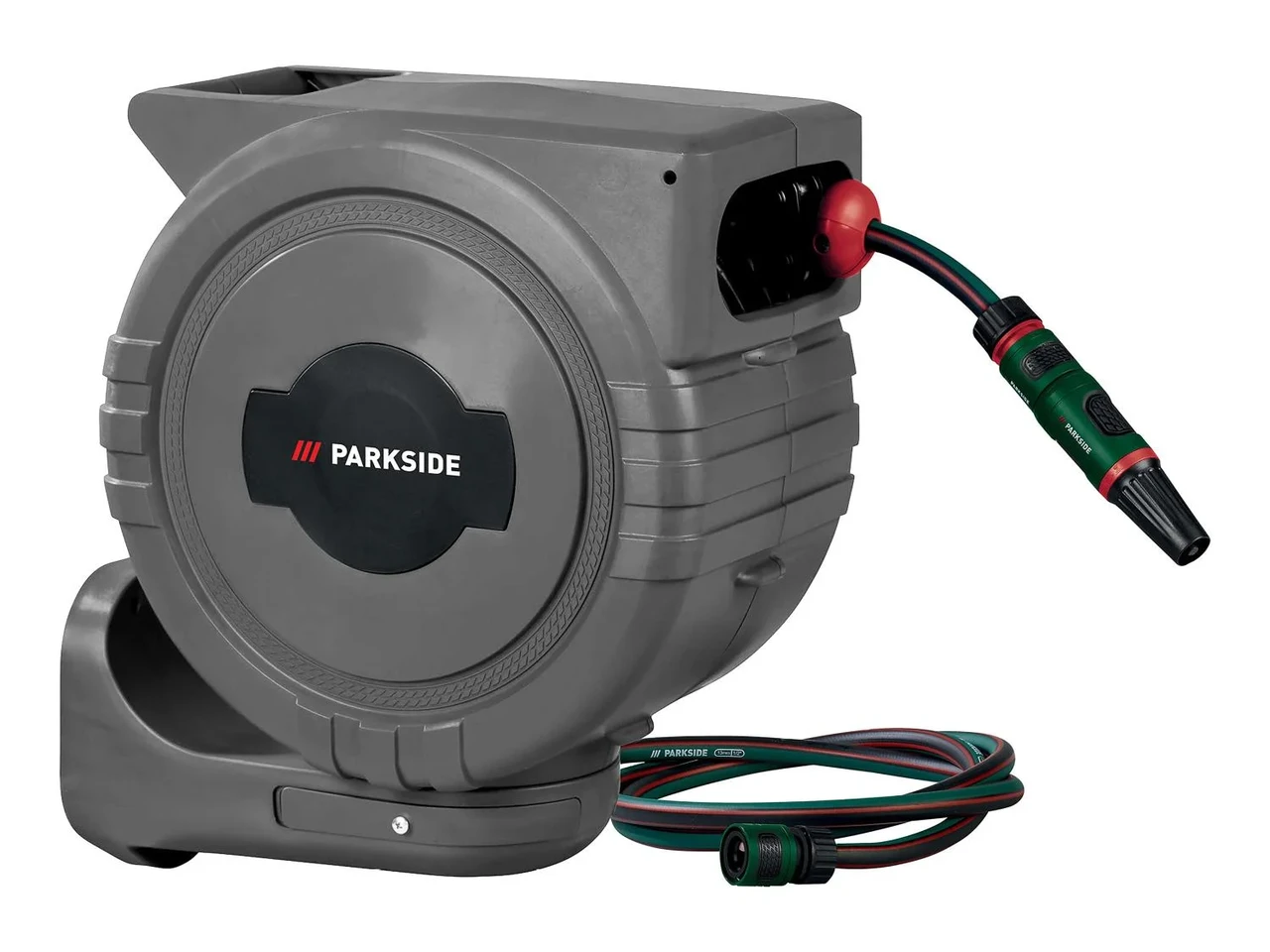 Катушка садовая автоматическая Parkside со шлангом 25 м