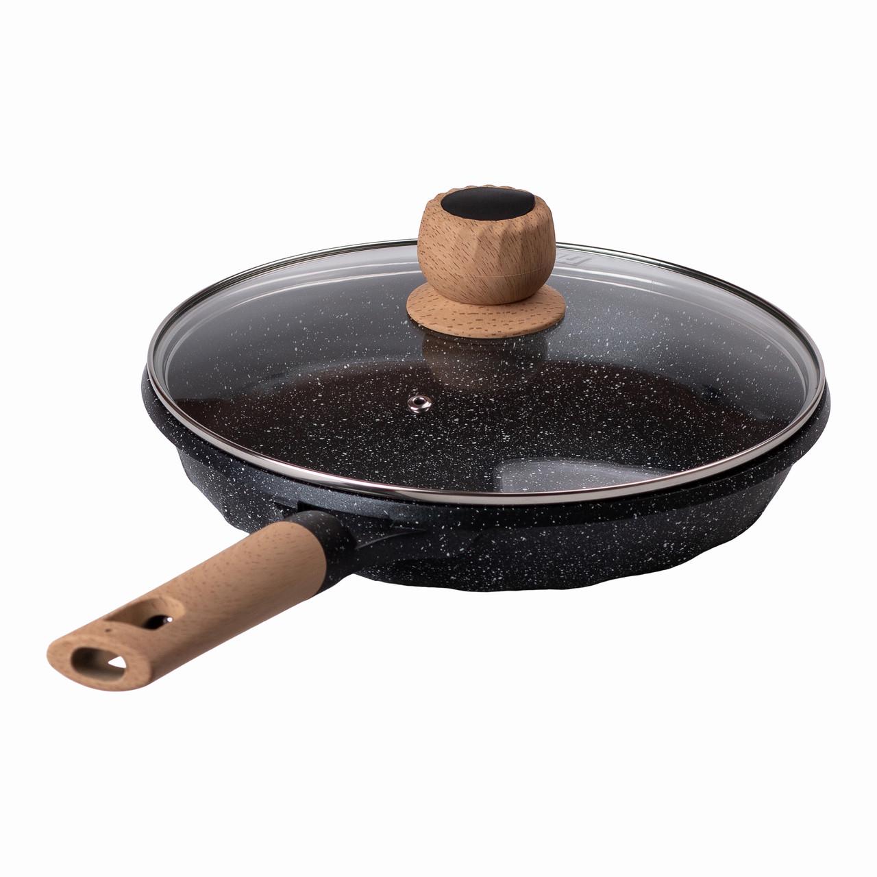 Сковорода алюмінієва MGC з мармуровим покриттям антипригарним Ø 26 см 2,2 л Black - фото 5 Сковорода алюмінієва MGC з мармуровим покриттям антипригарним Ø 26 см 2,2 л Black - фото 5