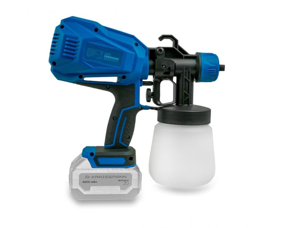 Фарборозпилювач акумуляторний KRAISSMANN 502 ASP 20 1,8/2,5/3,0 мм латунні сопла 1 АКБ-4 Аг та зарядного - фото 3