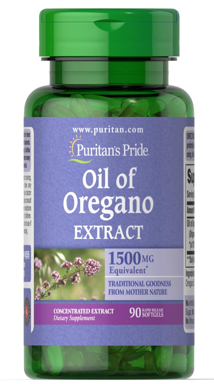 Масло Орегано Puritan's Pride Oil of Oregano Extract 1500 мг 90 Softgels