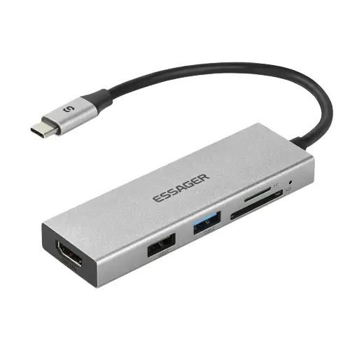 USB-хаб Essager для гаджетів 5в1 (230064)