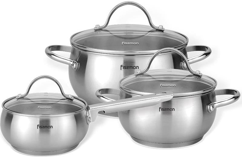 Набір кухонного посуду Fissman MARTINEZ 6 пр. з нержавіючої сталі (FN-15829)