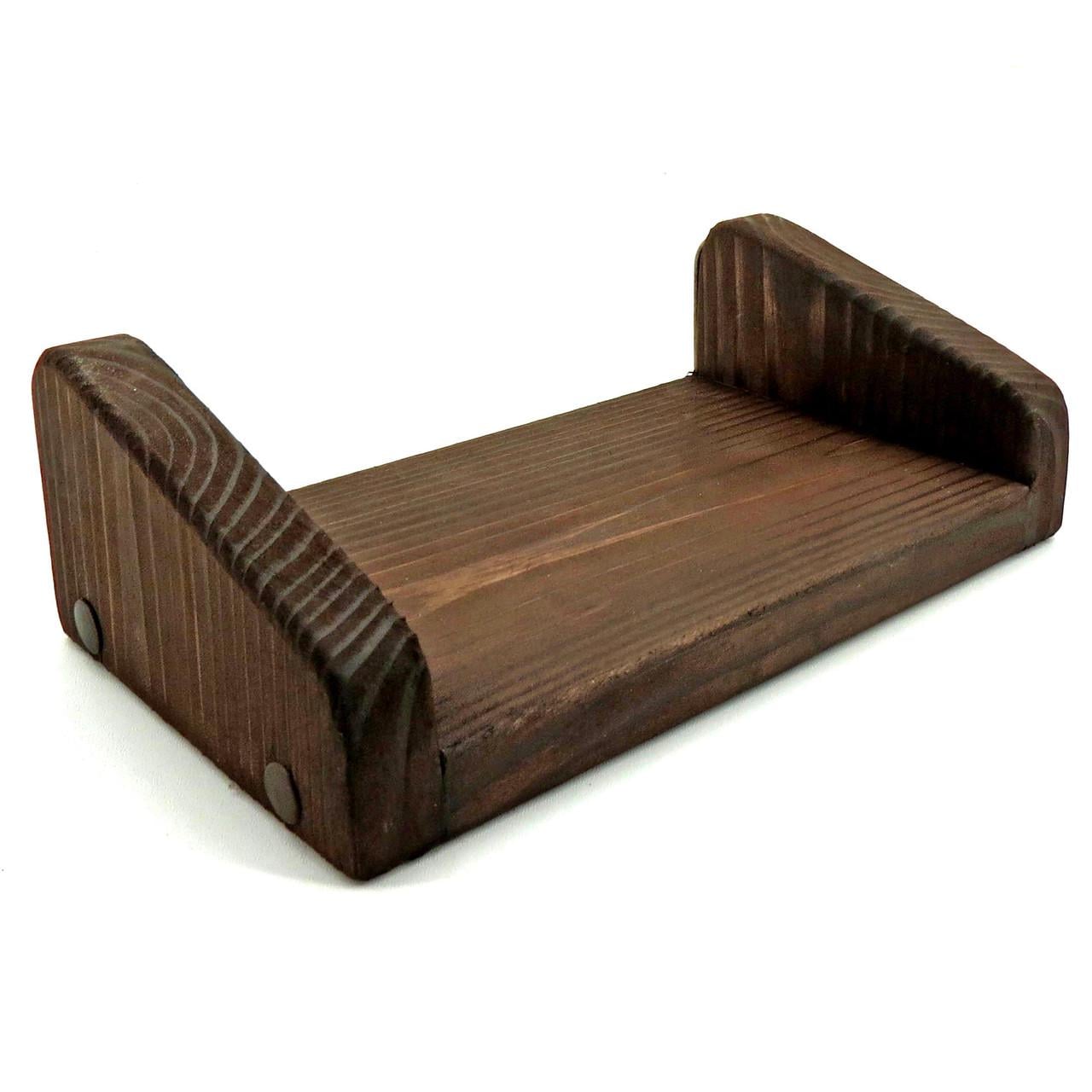 Полка настенная из дерева Мердека 24 см Капучино (НСП-246110)