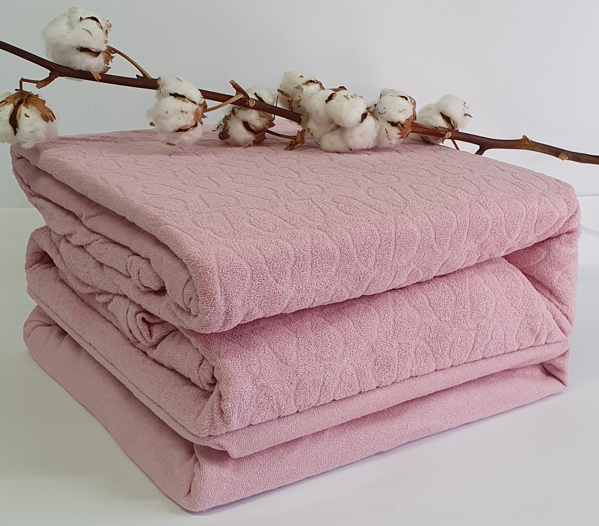 Комплект постельного белья Maison D'or Махра жаккард 200х220 Rose (CN6024)