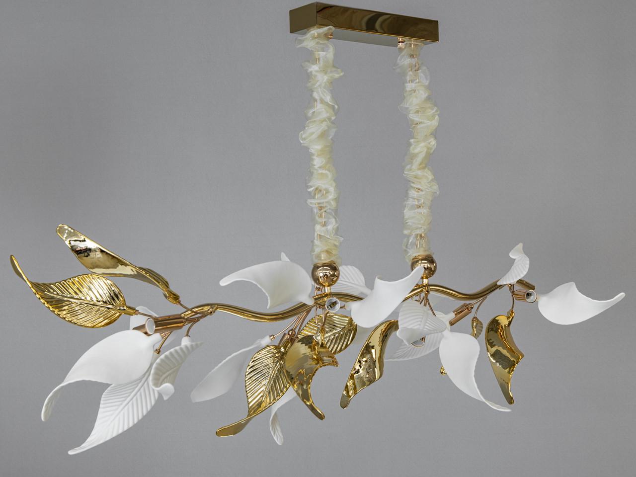 Люстра вытянутой формы 7208-8PLGD-LS на 8 ламп Золотой (2506163173) Люстра вытянутой формы 7208-8PLGD-LS на 8 ламп Золотой (2506163173)