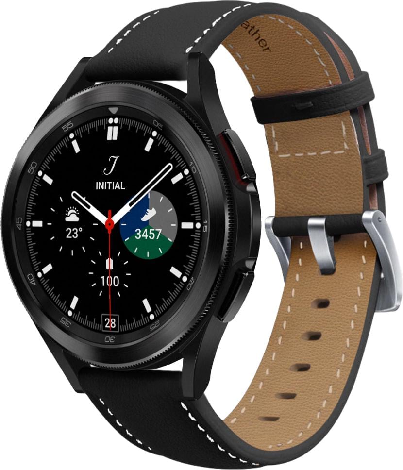 Ремешок кожаный Folsa для Galaxy Watch 4 Classic 46 мм Black (31519-2B)