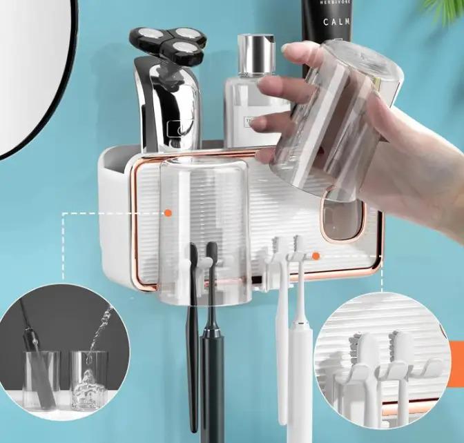 Полка для зубных принадлежностей с 2 стаканами (RA-925) - фото 3 Полка для зубных принадлежностей с 2 стаканами (RA-925) - фото 3