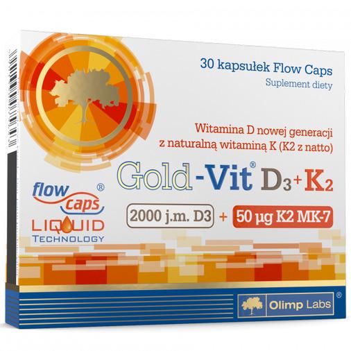 Аминокислоты Olimp Gold Vit D3+K2 2000 IU 30 капсул
