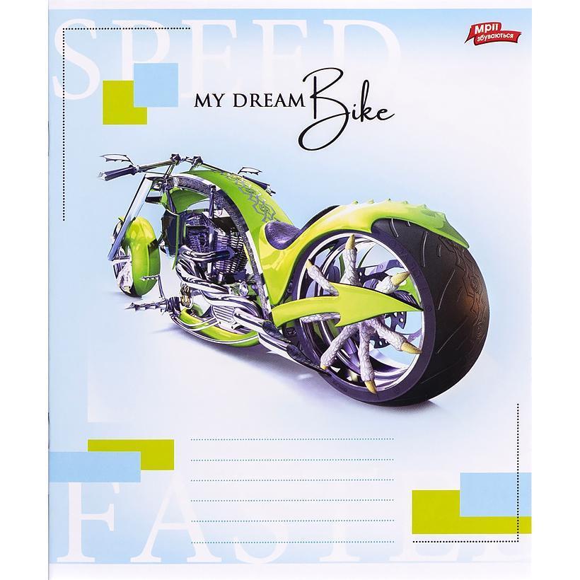 Тетрадь ученическая Мрії збуваються My dream Bike 3516M Вид 3 А5/12 клетка Тетрадь ученическая Мрії збуваються My dream Bike 3516M Вид 3 А5/12 клетка