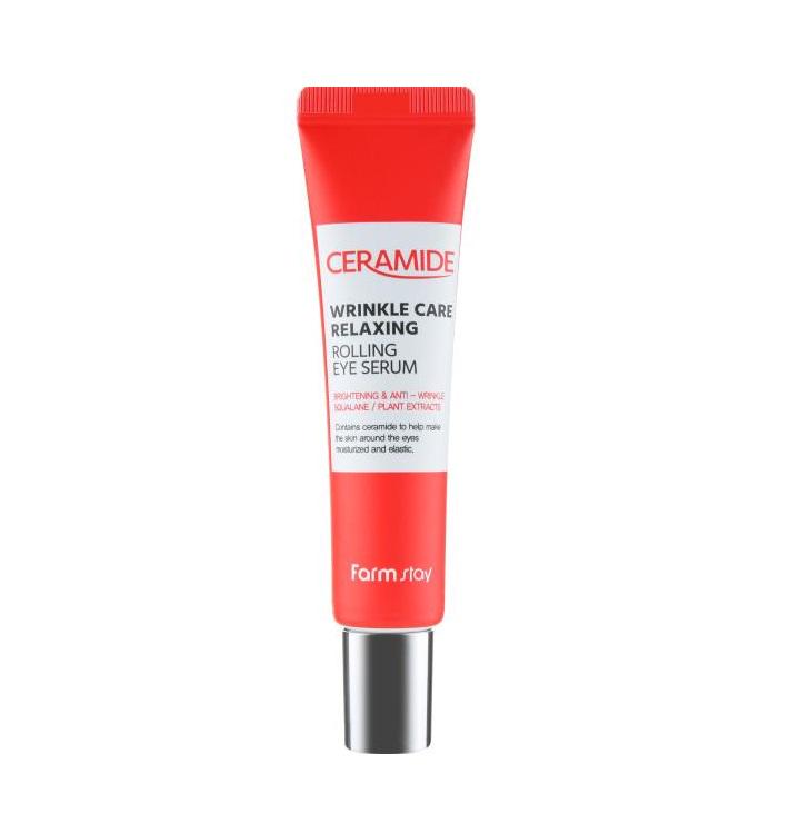 Восстанавливающая сыворотка FarmStay Ceramide Wrinkle Care Relaxing Rolling Eye Serum 25 мл (8809480773129)