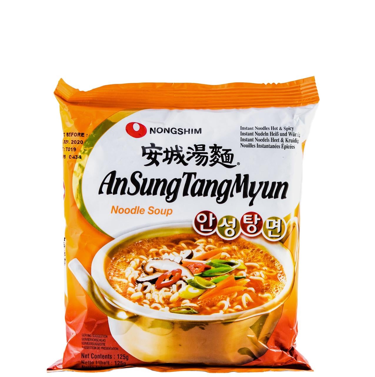 Локшина швидкого приготування NONGSHIM з грибами та водоростями AnSungTangMyun 125 г (000009513)