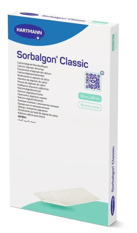 Пов’язка з альгінату кальцію Sorbalgon Classic 10x20 см (9990151)