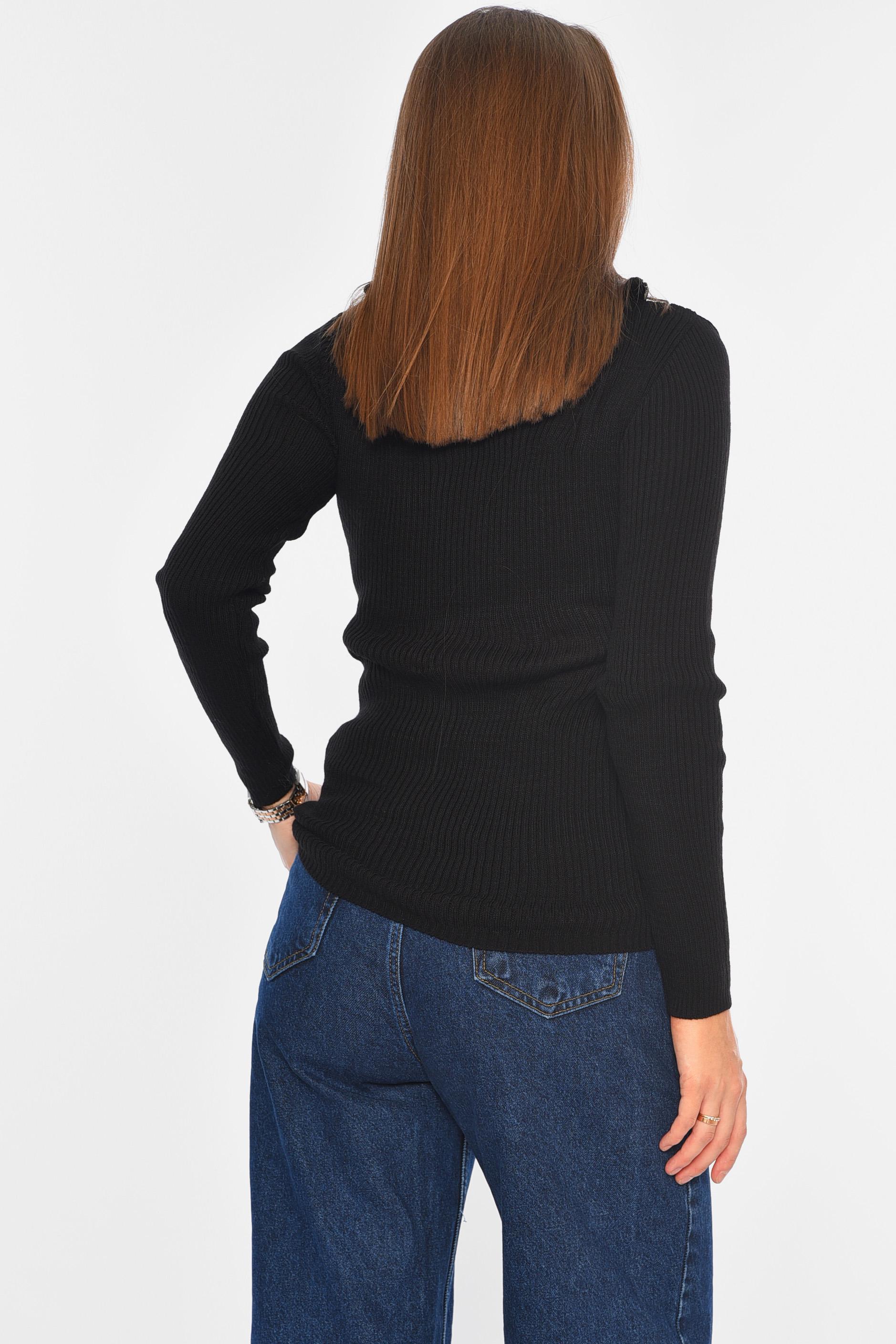 Гольф жіночий однотонний S-XL Чорний (194558) - фото 3