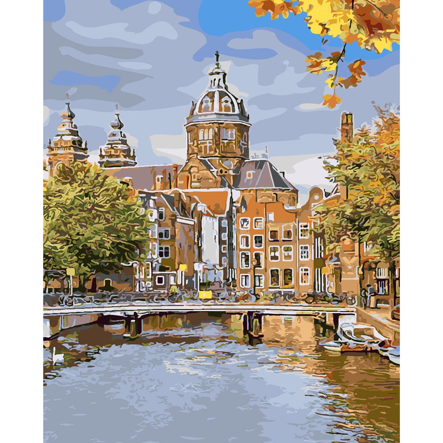 Картина по номерам Strateg Осень над городом 40х50 см (SY6248)