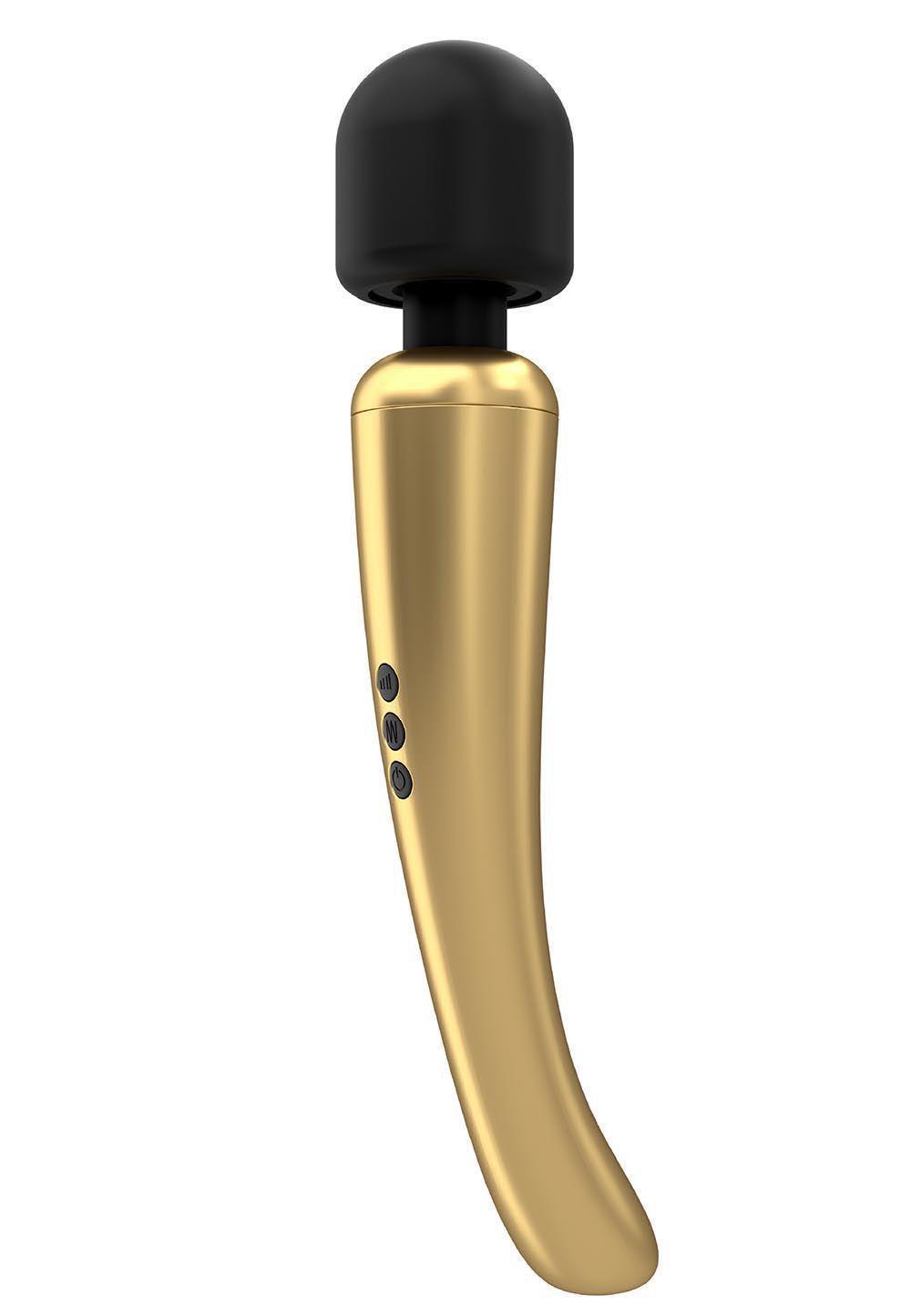 Перезаряжаемый вибромассажер Dorcel Megawand/160 режимов Gold (SO1730)