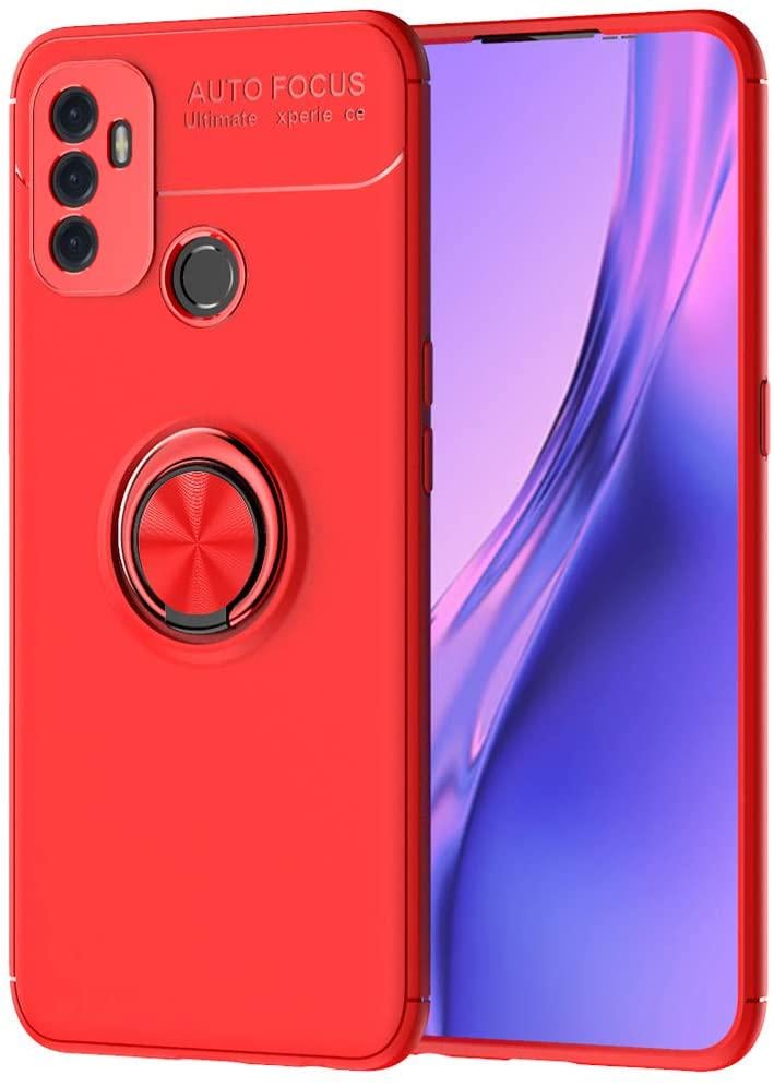 Чехол с кольцом Auto Focus для OPPO A53 Red (19574-2D)