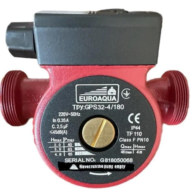 Циркуляционный насос Euroaqua GPS 32-4S-180 с гайкой (30084696)