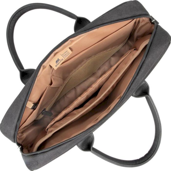 Сумка для ноутбука Rivacase Clark 8124 Polyester Zipper Black (25441752) - фото 9