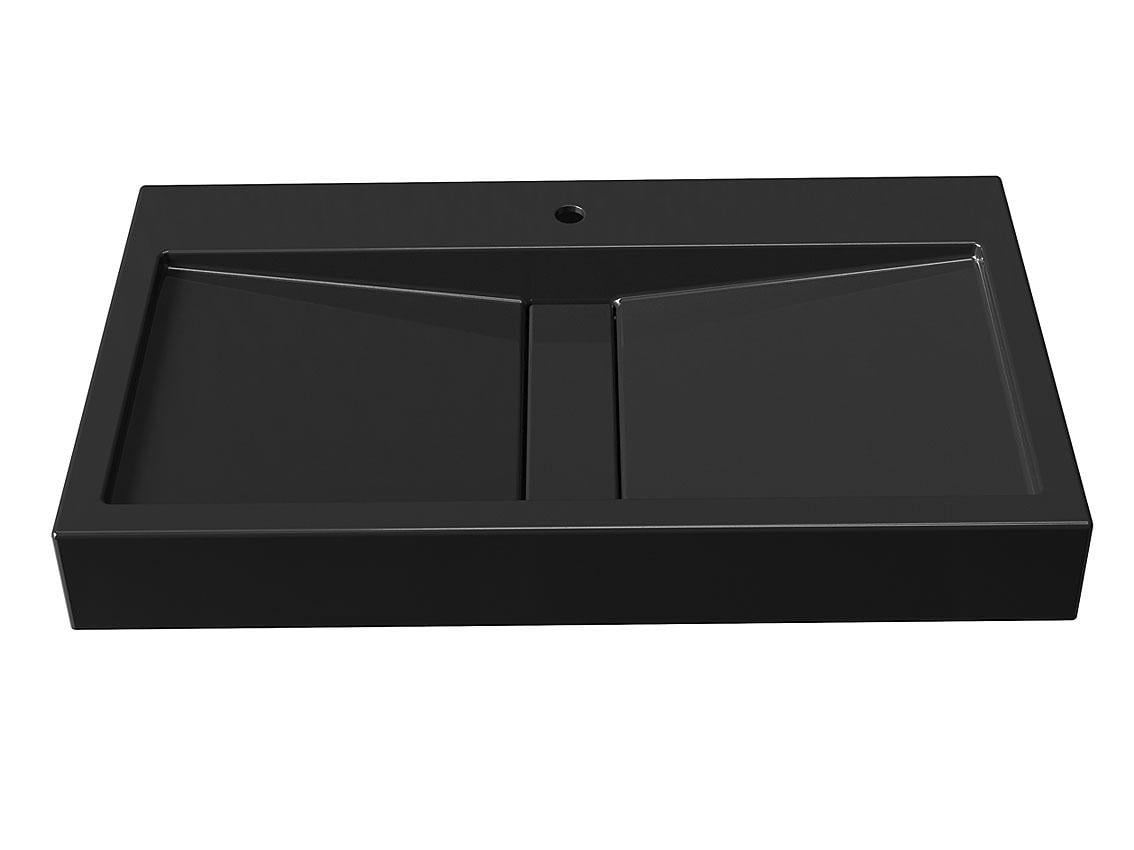 Умивальник підвісний Luxor Tor 80 см Black (690) - фото 7