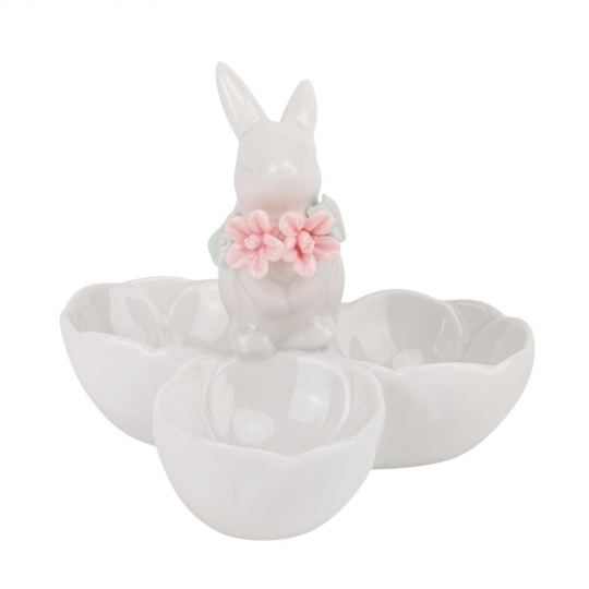 Подставка для 3 яиц Кролик 10 см Белый (5009-002) - фото 1 Подставка для 3 яиц Кролик 10 см Белый (5009-002) - фото 1