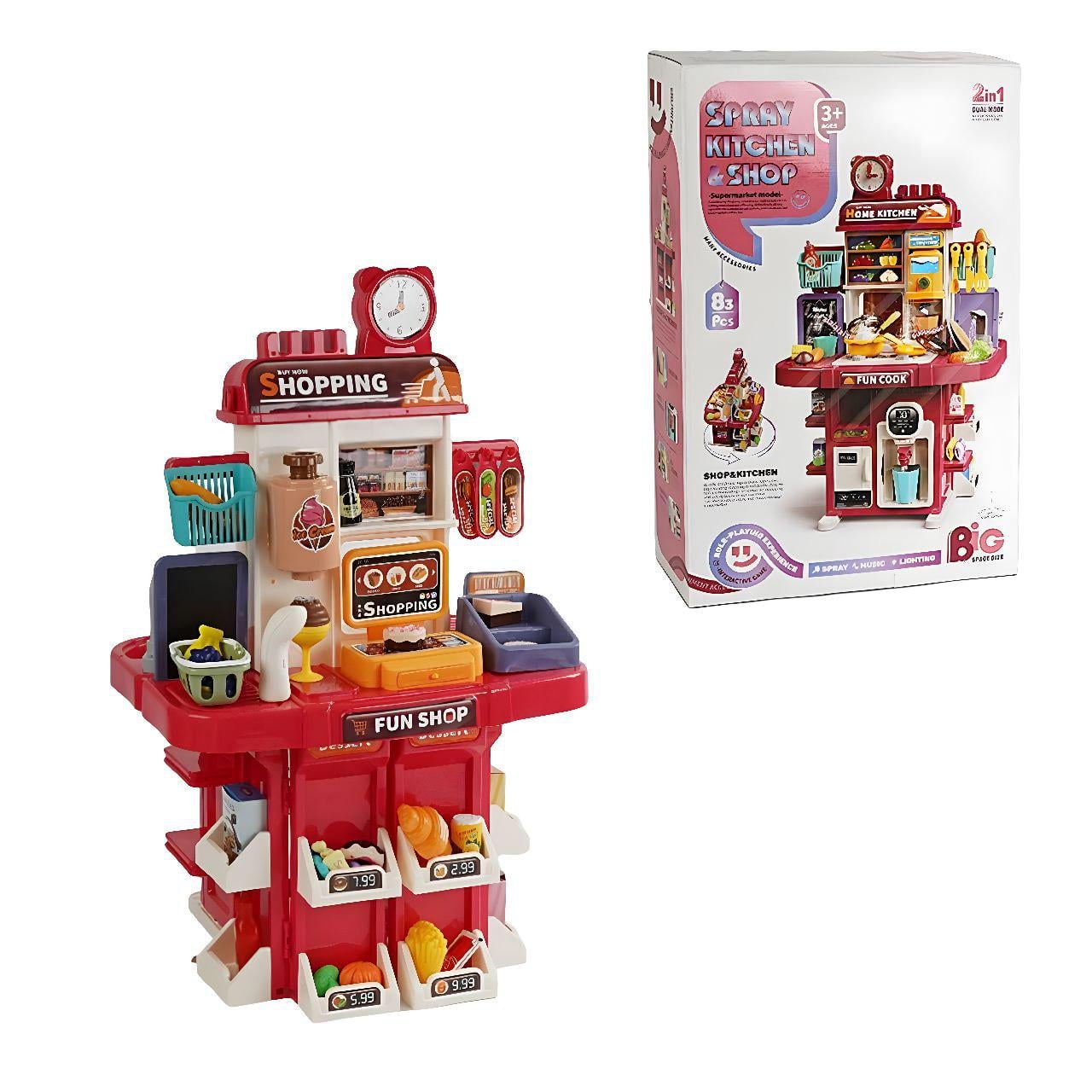Детский игровой набор кухня и супермаркет с подсветкой (158246) Детский игровой набор кухня и супермаркет с подсветкой (158246)