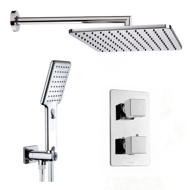 Душова система прихованого типу Bossini KIT COSMO QUADRO AGUA MIXER Хром (147412)
