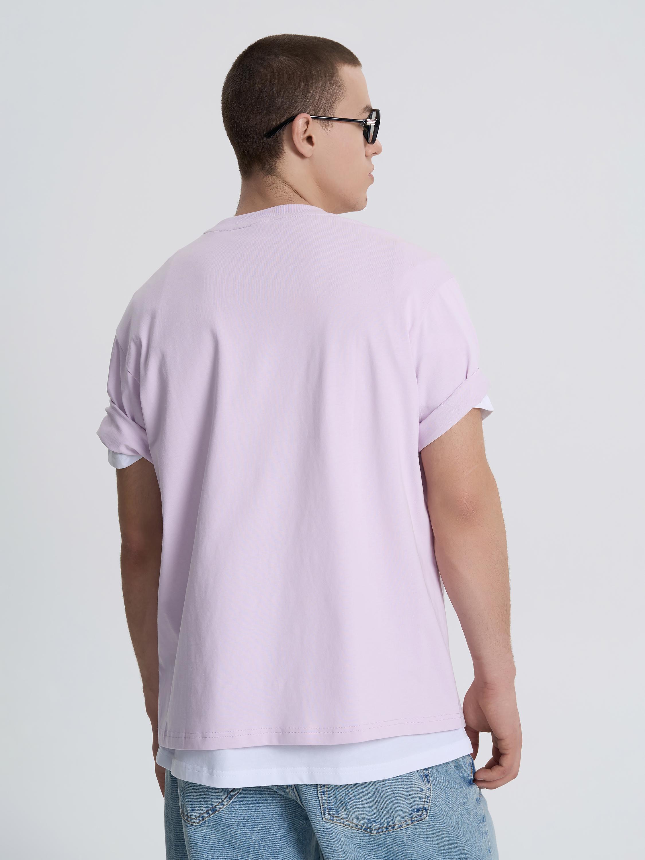 Футболка мужская ROZA 230926 M Лавандовый (4824005722165) - фото 7 Футболка мужская ROZA 230926 M Лавандовый (4824005722165) - фото 7