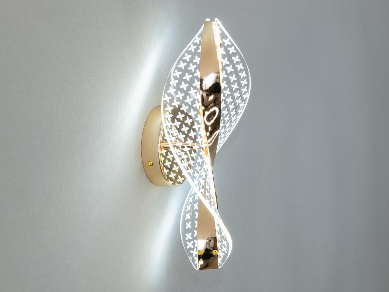 Світильник настінний F3851-5-LS LED у спальню 6W Золотий Світильник настінний F3851-5-LS LED у спальню 6W Золотий