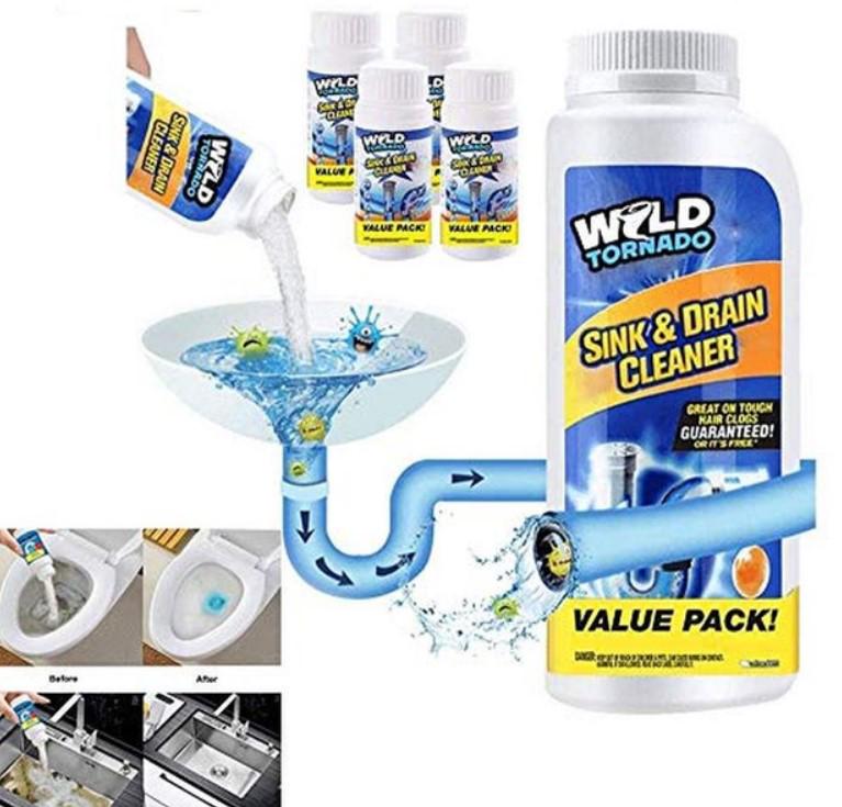 Комплект очистных средств Wild Tornado Sink & Drain Cleaner 3 шт. (2104618738) - фото 8 Комплект очистных средств Wild Tornado Sink & Drain Cleaner 3 шт. (2104618738) - фото 8