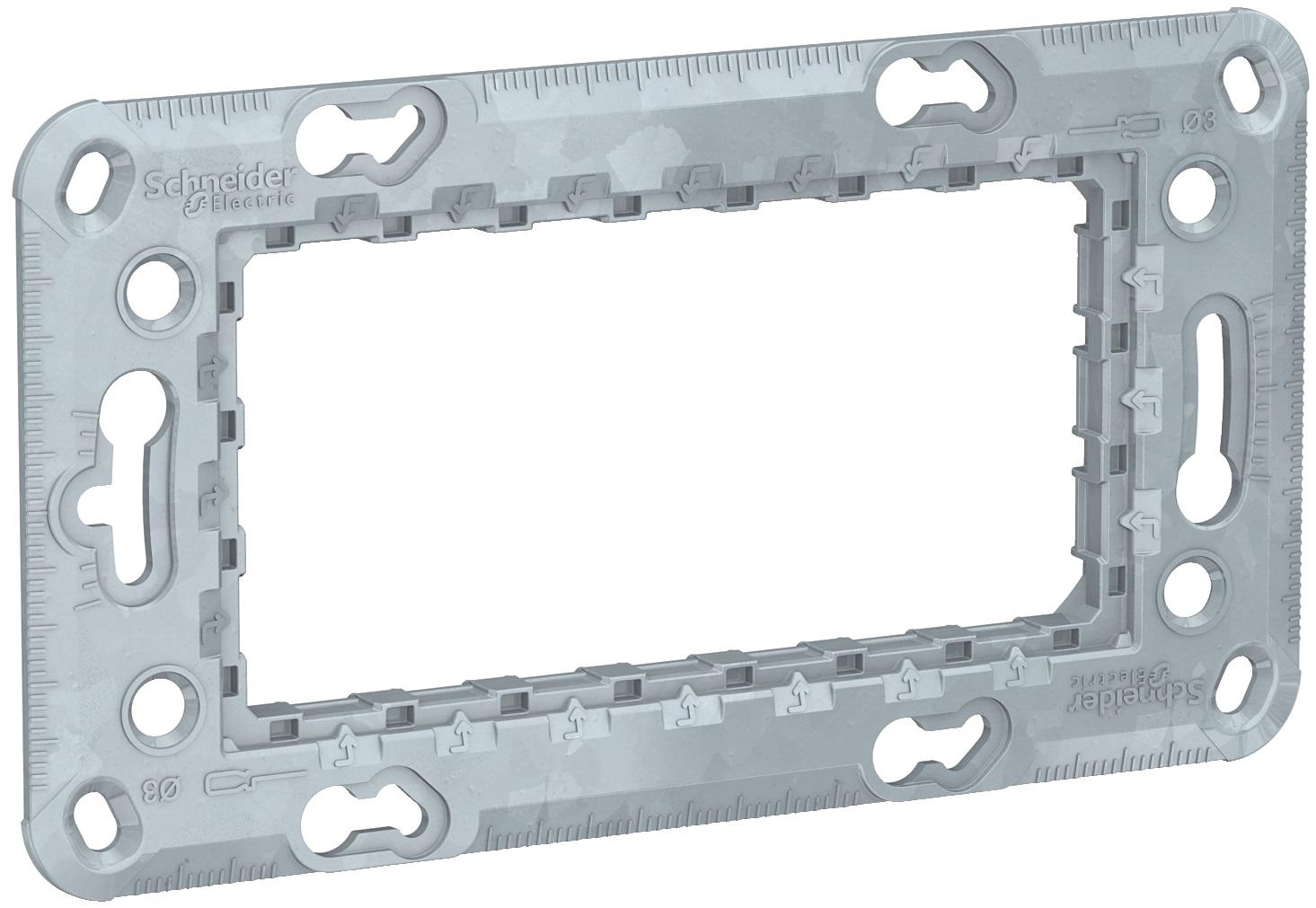 Суппорт Schneider Electric Unica Zamak 4 модуля (NU7104) Суппорт Schneider Electric Unica Zamak 4 модуля (NU7104)
