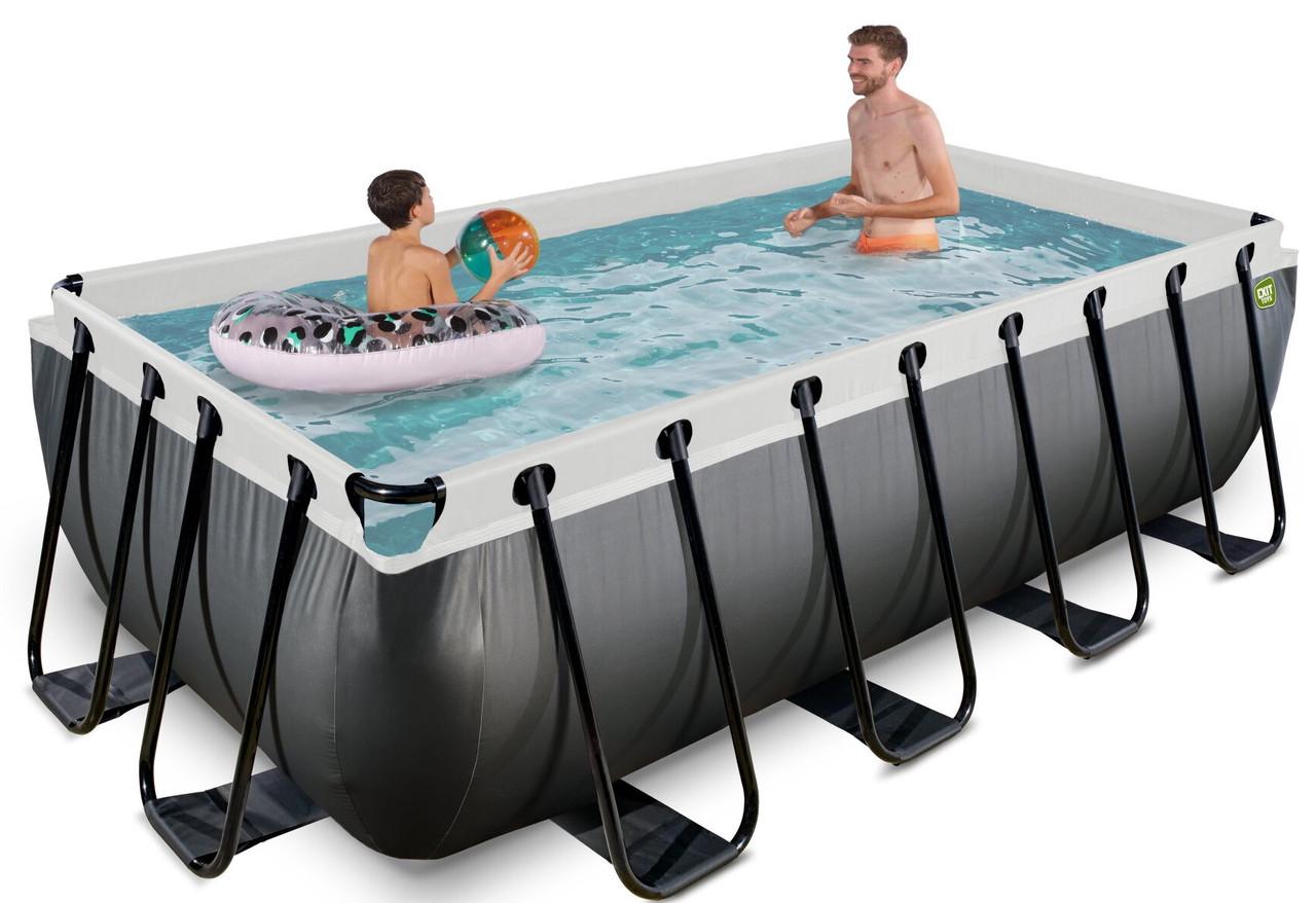 Бассейн каркасный Exit Toys с наземным куполом/нагревом воды/песочным фильтром 400х200х100 см Черная кожа (2417729372) - фото 3 Бассейн каркасный Exit Toys с наземным куполом/нагревом воды/песочным фильтром 400х200х100 см Черная кожа (2417729372) - фото 3
