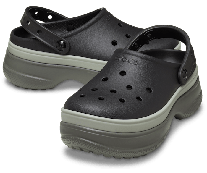 Крокси жіночі Crocs Classic Stacked Clog р. 38-39 Чорний (22460)