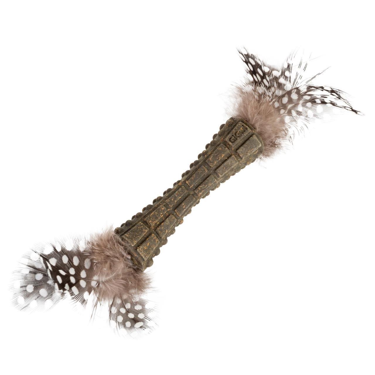 Игрушка для кошек GiGwi Catnip Спрессованная кошачья мята с перьями перо 8 см (75335)