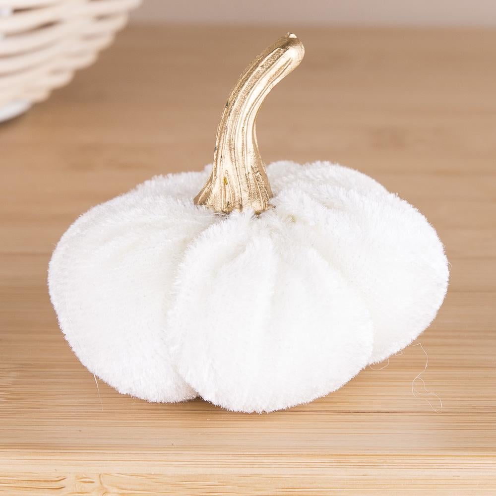 Гарбузик з тканини 7 см Білий (3116-1)