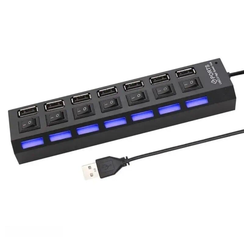 Адаптер USB HUB Hi-speed на 7 портов