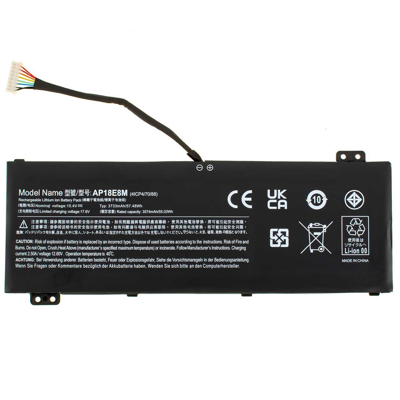 Аккумулятор для ноутбука Acer Aspire AN517-51 3574 mAh 154V 55 Wh