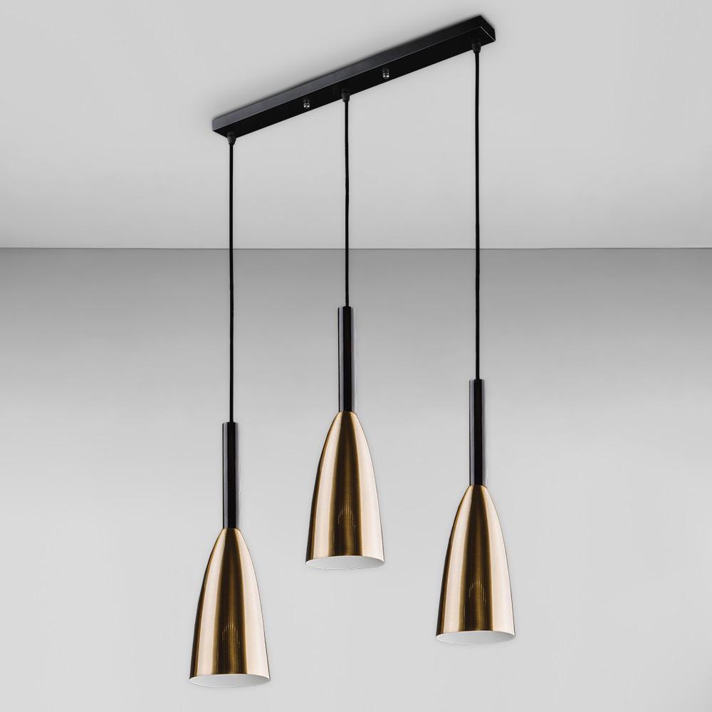 Люстра подвесная Light House DL-18541/3 Черный/Латунь/Белый