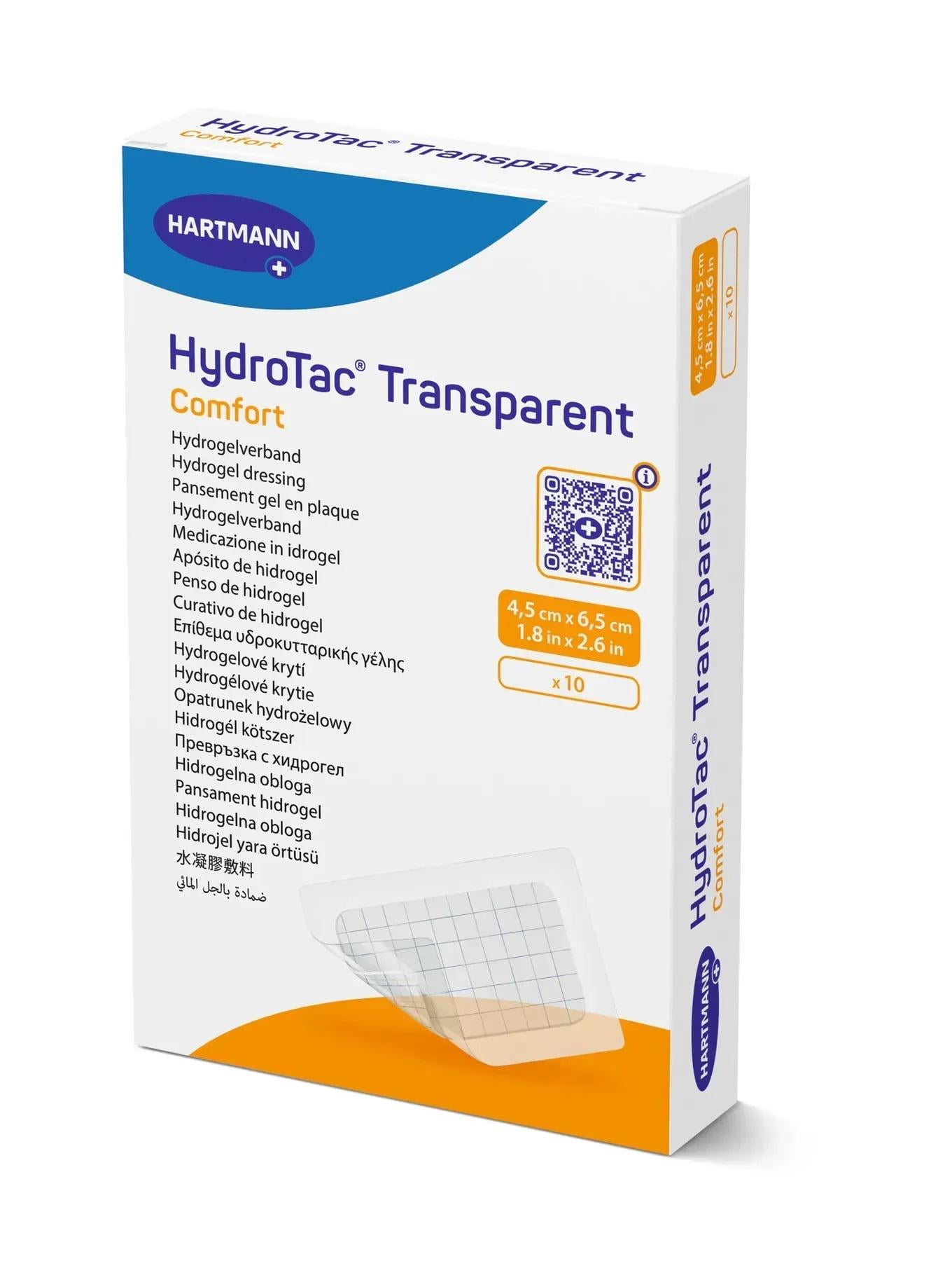 Повязка гидрогелевая самофиксирующаяся HydroTac transparent Comfort 4,5х6,5 см Прозрачный (6850500)