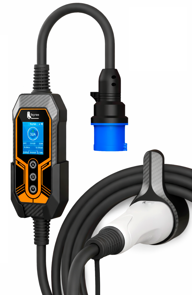 Зарядка для електромобіля Feyree 7 кВт 32A Type2 - Lion EV-K9: APP Wi-Fi Розширений комплект