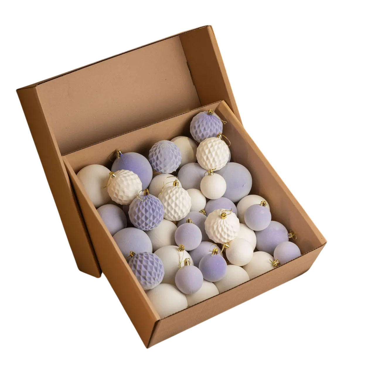 Подарунковий набір ялинкових іграшок Бархат кульки пластикові 40 шт. Фіолетовий (22824381)